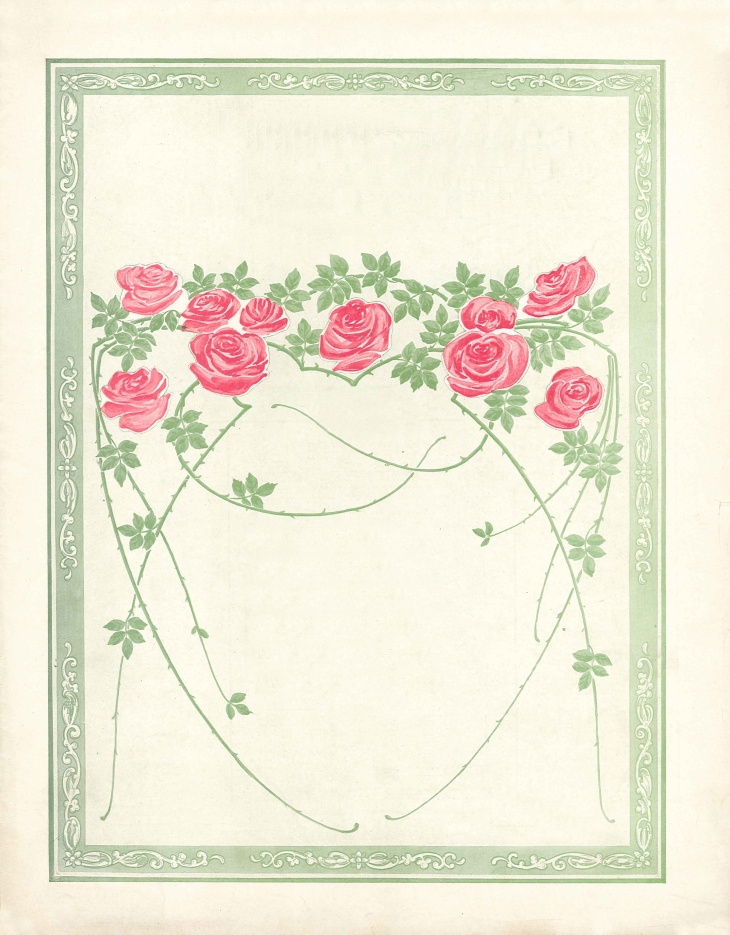 Love Me 1914 – Pink Roses Sheet Music – Wings of Whimsy