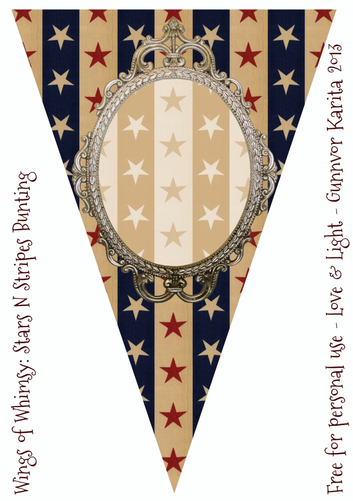 Wings of Whimsy: Stars N Stripes Customizable Vintage Style Bunting - free for personal use