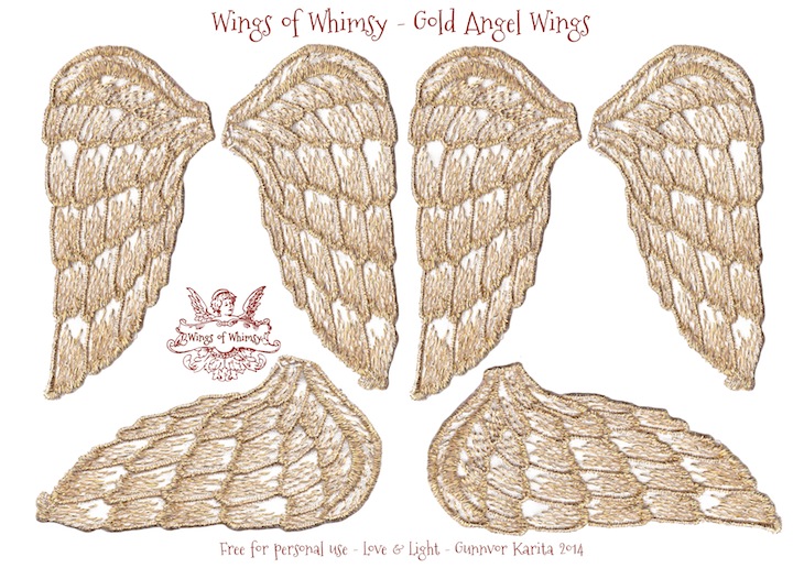 Wings of Whimsy: Angel Wings Collage Sheet #freebie #printable #wings #collage sheet