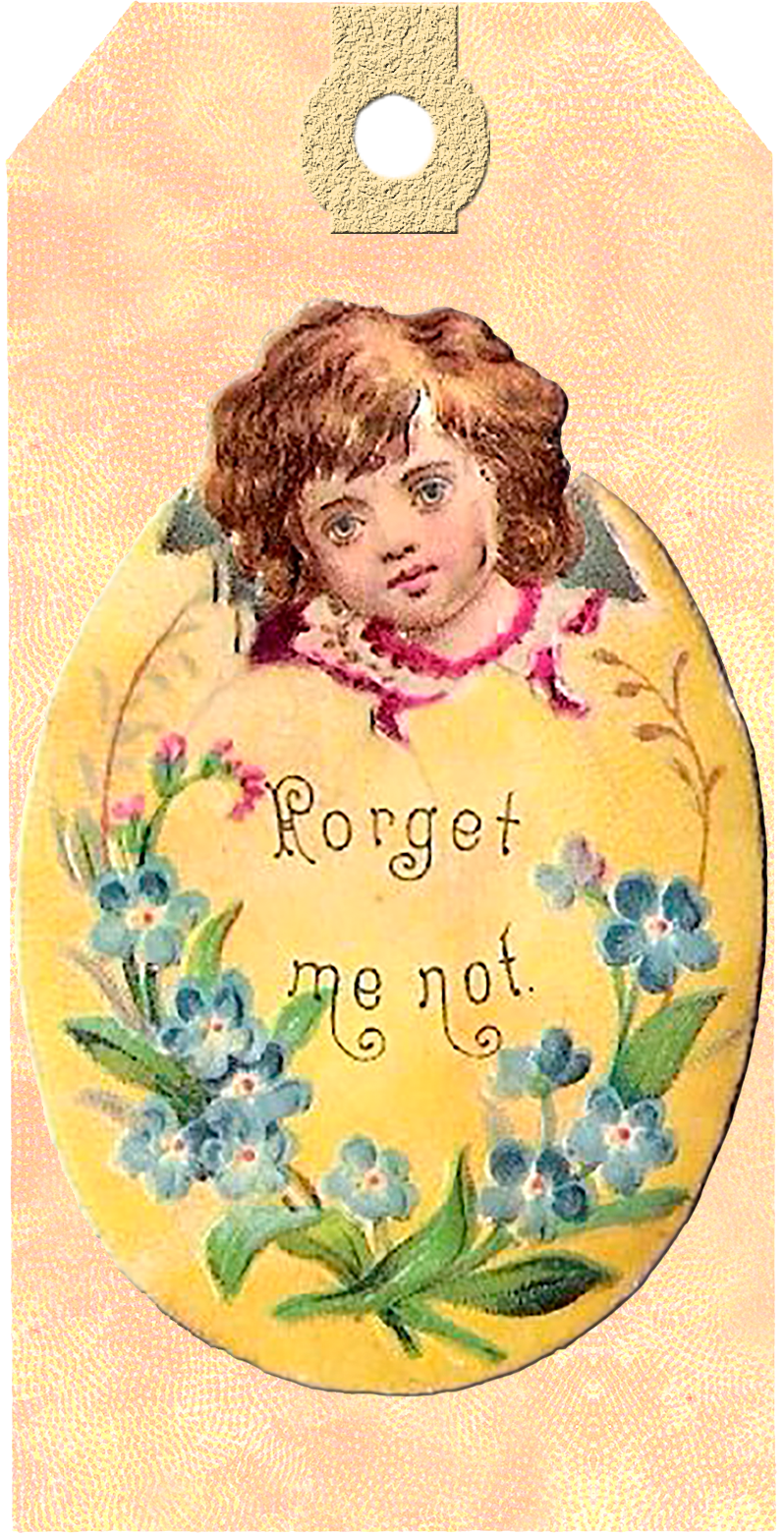 Wings of Whimsy: Victorian Easter Egg Cherub No 2 Tag #vintage #ephemera #freebie #printable #easter #tags