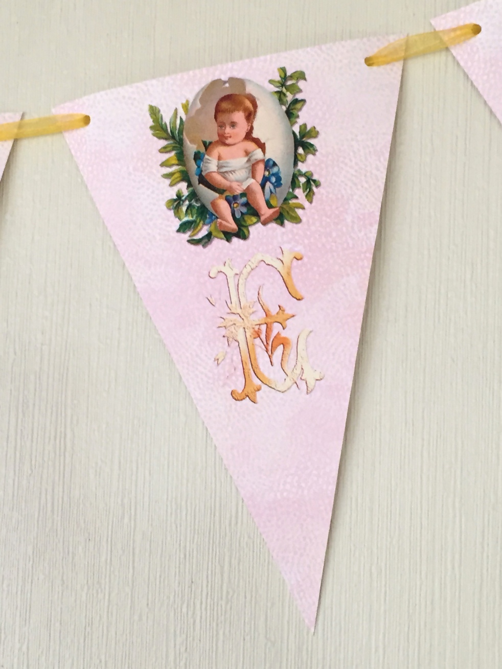 Wings of Whimsy: Easter Egg Baby Bunting  #vintage #ephemera #freebie #printable #easter #egg #baby #bunting