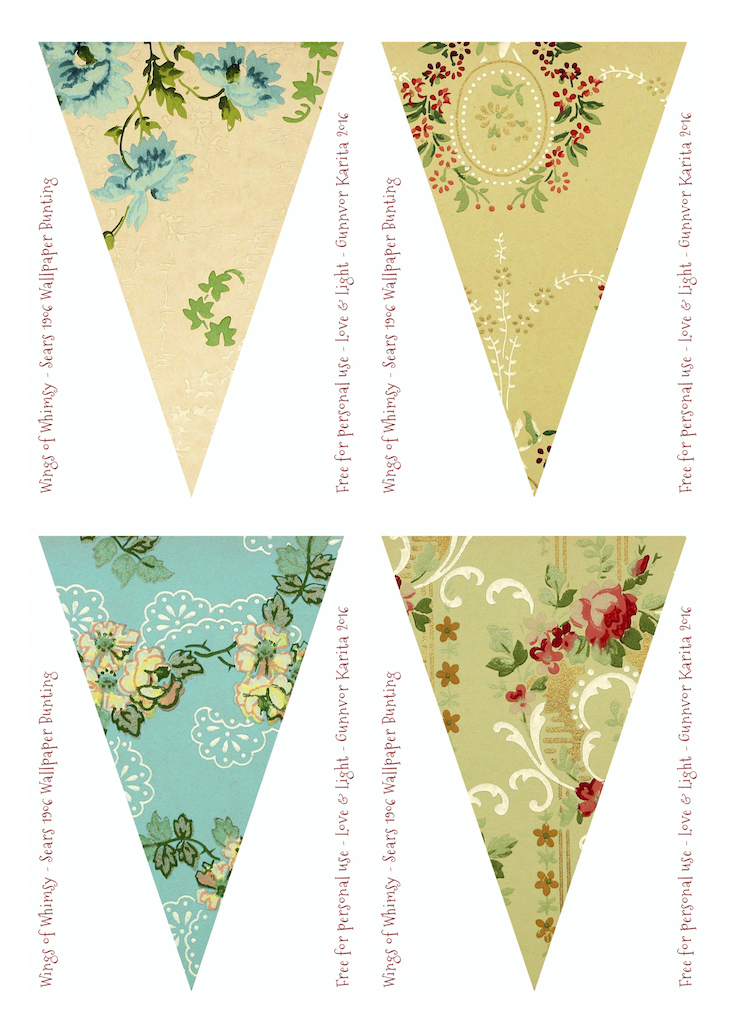 Wings of Whimsy: Sears Vintage Wallpaper Flags #vintage #ephemera #freebie #printable #wallpaper #flag #bunting