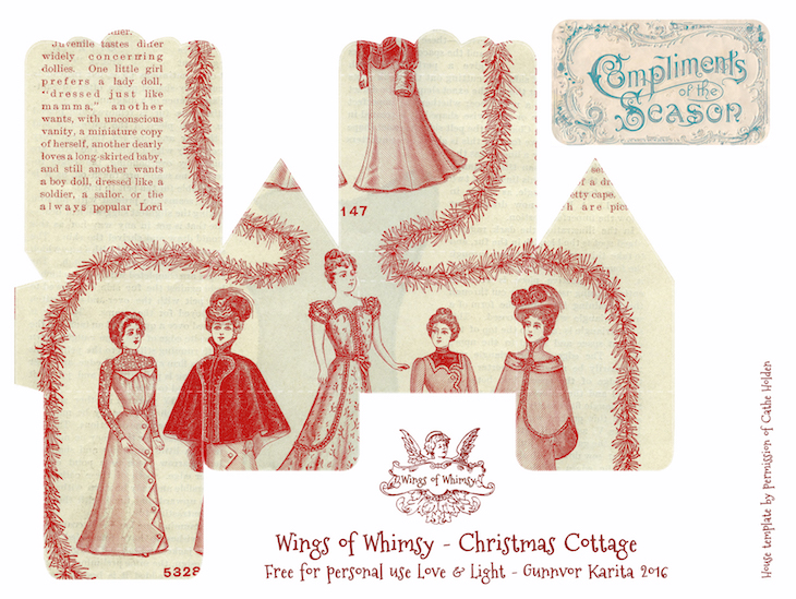 Wings of Whimsy: 100 Christmas Cottages #freebie #ephemera #printable #christmas #cottage-kopi