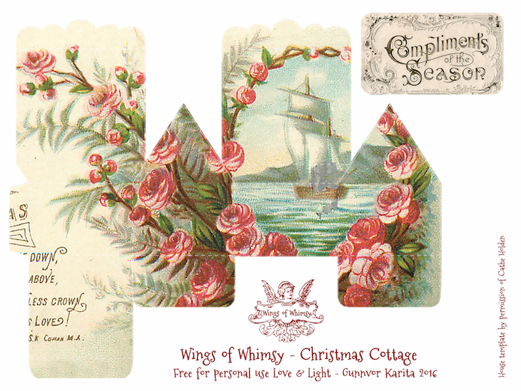 Wings of Whimsy: 100 Christmas Cottages #freebie #ephemera #printable #christmas #cottage-kopi